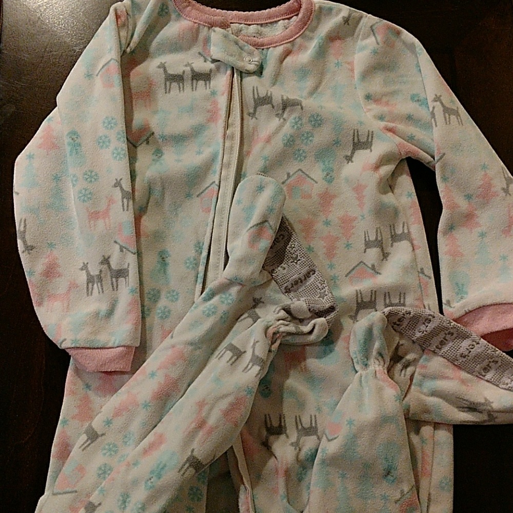 Adorable Toddler Girls Fleece Sleeper
